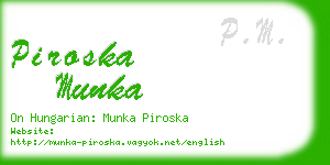 piroska munka business card